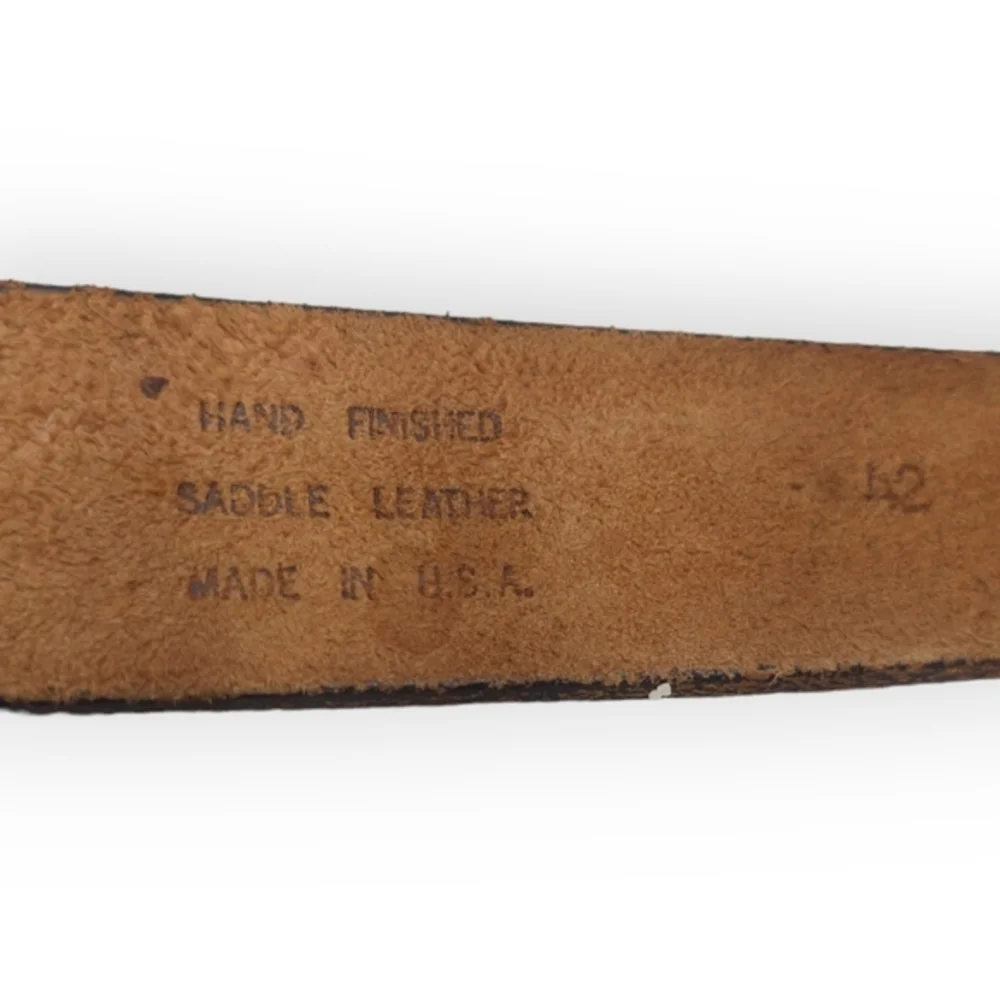 Hand‎ finished Saddle Leather Belt XL  42 - Picture 4 of 4